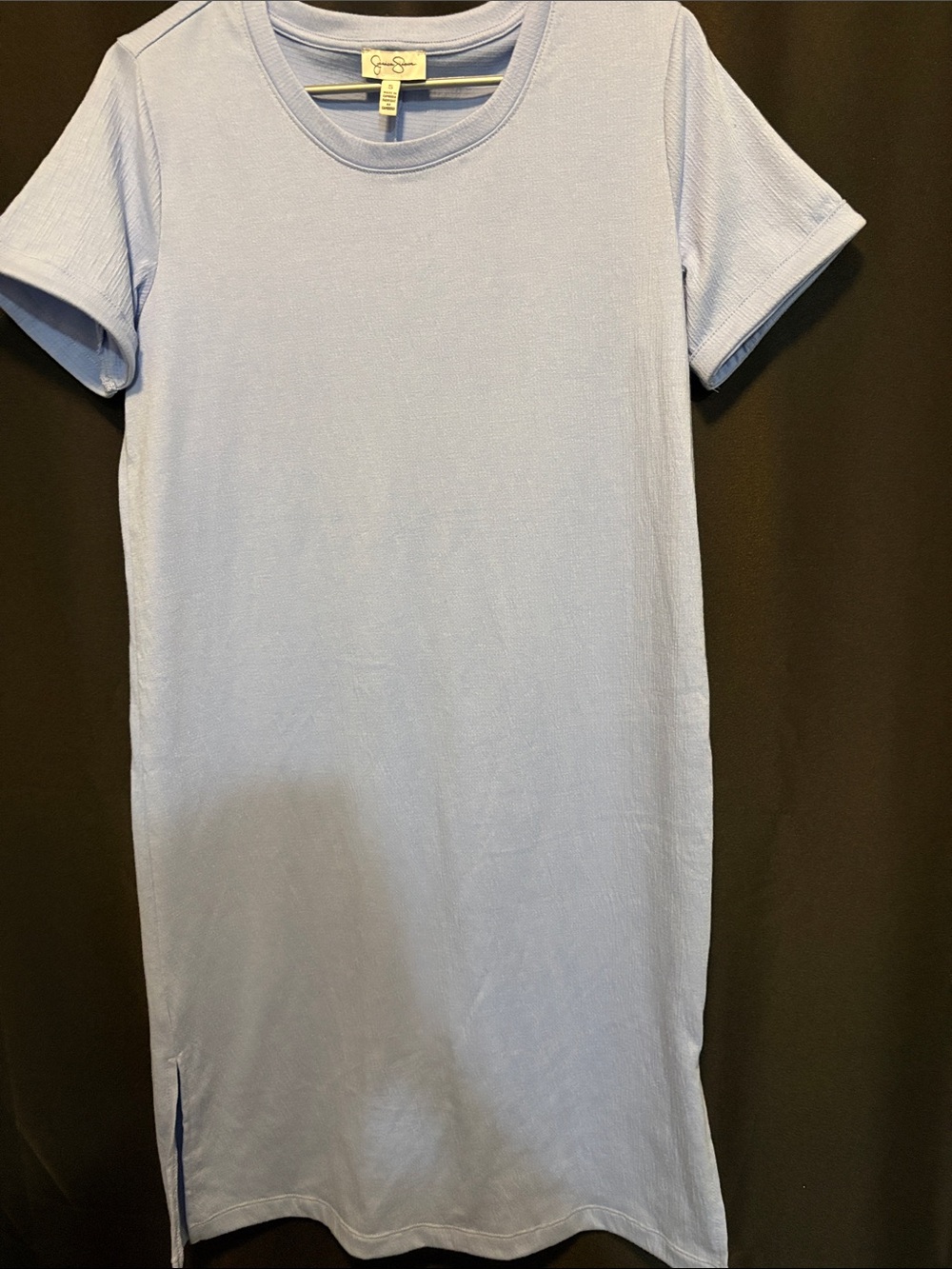Jessica Simpson Light Blue Short Sleeve Crewneck Tee Dress